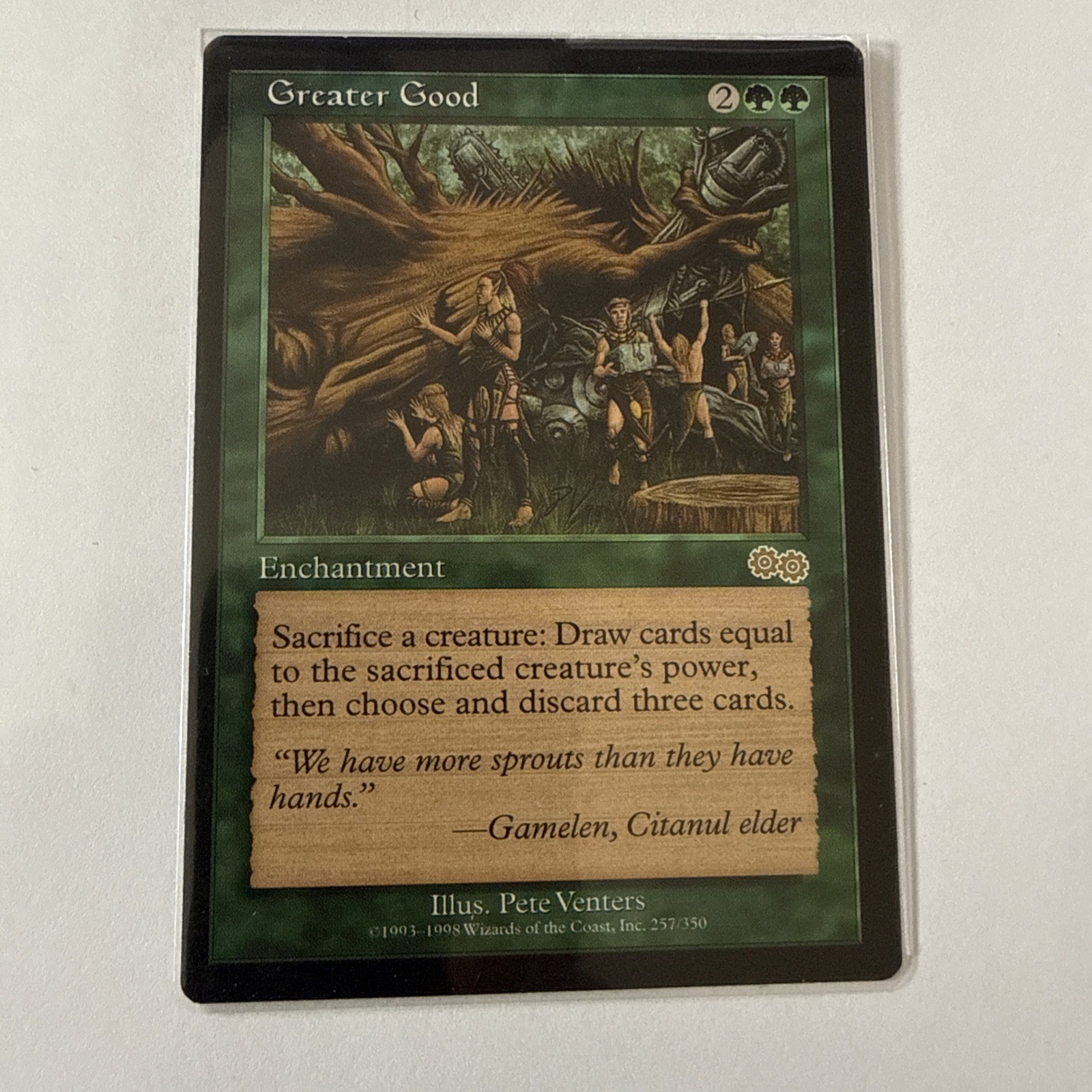 Mtg: Greater Good - Urza's Saga - Regular - LP - CEDH Green Staple -