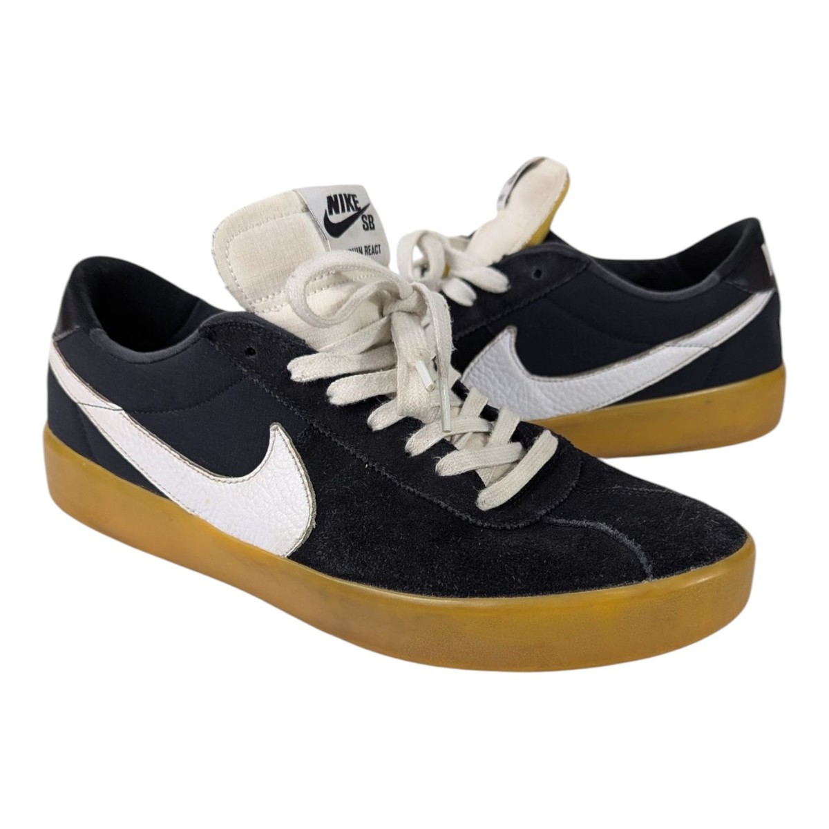 Nike Bruin React SB Black Gum Skateboarding size 12 cj1661-002