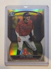 2023 Bowman Chrome 1st Refractor Justin Riemer BDC 182 Red Sox
