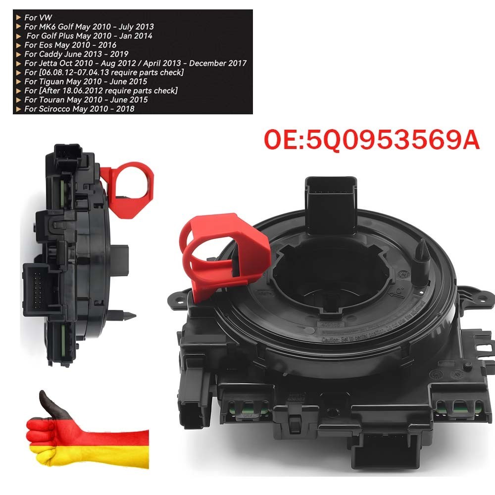 Unidad de control de resorte de bobinado de 1 pieza anillo abrasivo para Seat Skoda VW 5Q0953569A