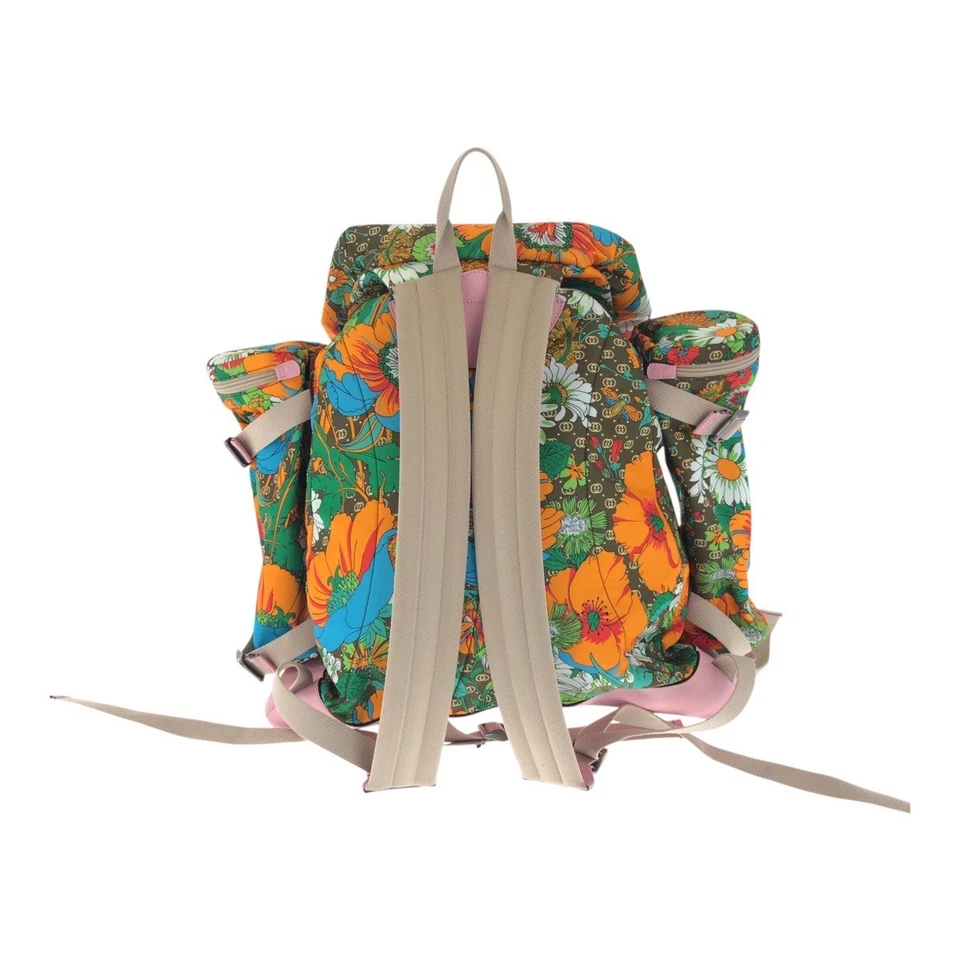 Mochilas y mochilas de día GUCCI North Face harina multicolor poliéster/algodón GG Foto 2 de 4