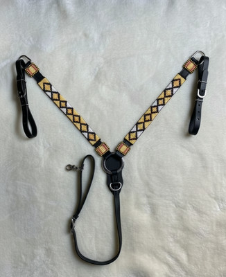 Martin Saddlery Western Premium Leder Reitsport Perlen Kopfstück, Brusthalsband