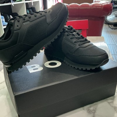 BOSS Parkour-L Runn Black Low Top Lace Up Men's Athletic Sneakers 50563822