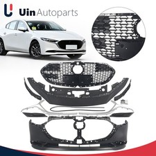 For 2019-25 Mazda 3 Complete Front Bumper Cover Grille Assembly W Grille Trim