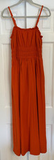 LOFT Women's Maxi Sundress Burnt Orange Red Size M Spaghetti Straps