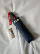 HUNTER Umbrella Navy Red Alternating with Cover 100 Polyester NWT