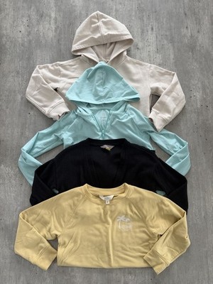 Set Of 4 Girls Long Sleeve Sweatshirts, Zip Up And Pull Over Size Small 6-7