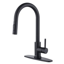 Black Kitchen Faucets with Pull-Down Sprayer Single Handle Kitchen Faucet, Mo...