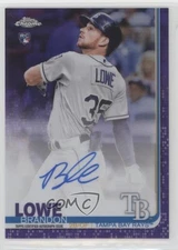 2019 Topps Chrome Rookie Purple Refractor /250 Brandon Lowe #RA-BL Auto RC 02fs