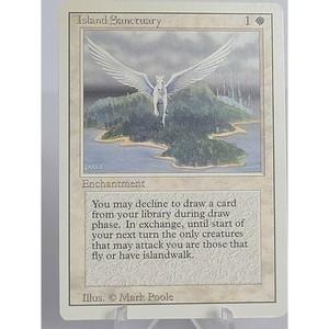Island Sanctuary – Revised Edition 1994 MTG White Enchantment