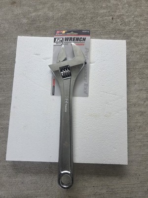 Performance Tool 12 Inch Adjustable Wrench W30712 Steel Metric/Standard Silver