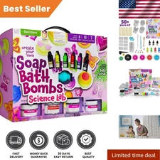 Creative Bath Bomb & Soap Making Kit for Kids - Safe DIY Science Gift, Ages 6-12