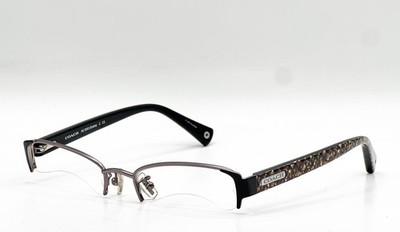 Coach HC 5053 9181 Satin Gunmetal Beige Ocelot Eyeglass Frames 50-18-140