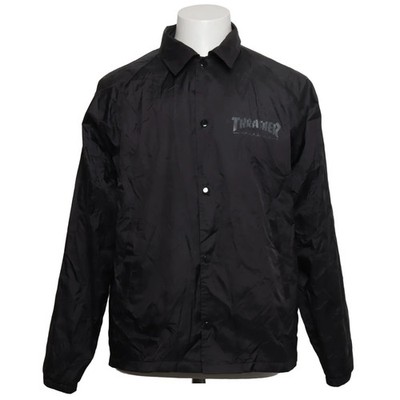 Thrasher, Coachjacke, Herren, Größe: M, Schwarz, Polyamid/Polyester, Print #SvD