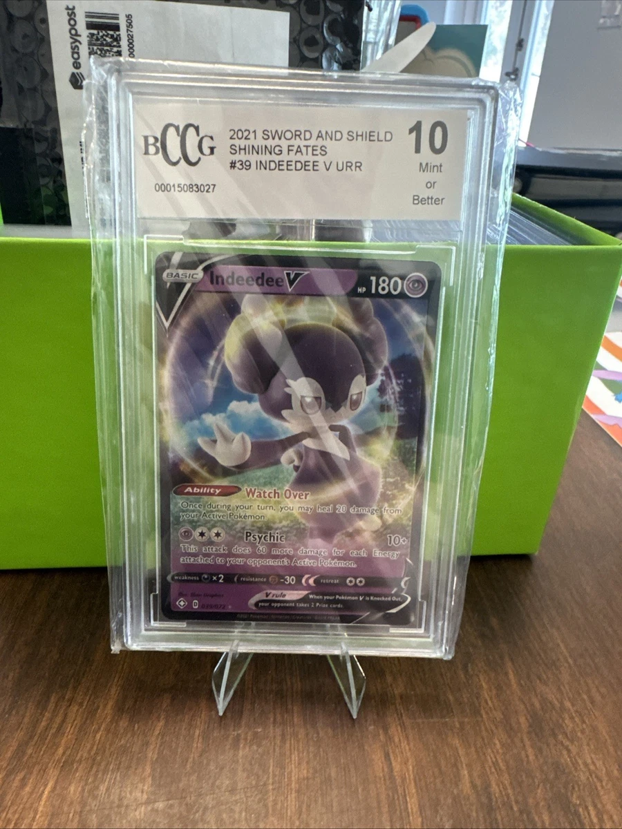 indeedee v pokemon card value Pokemon Sword and Shield Ultra Rare Holo Indeedee V #91 main image 1