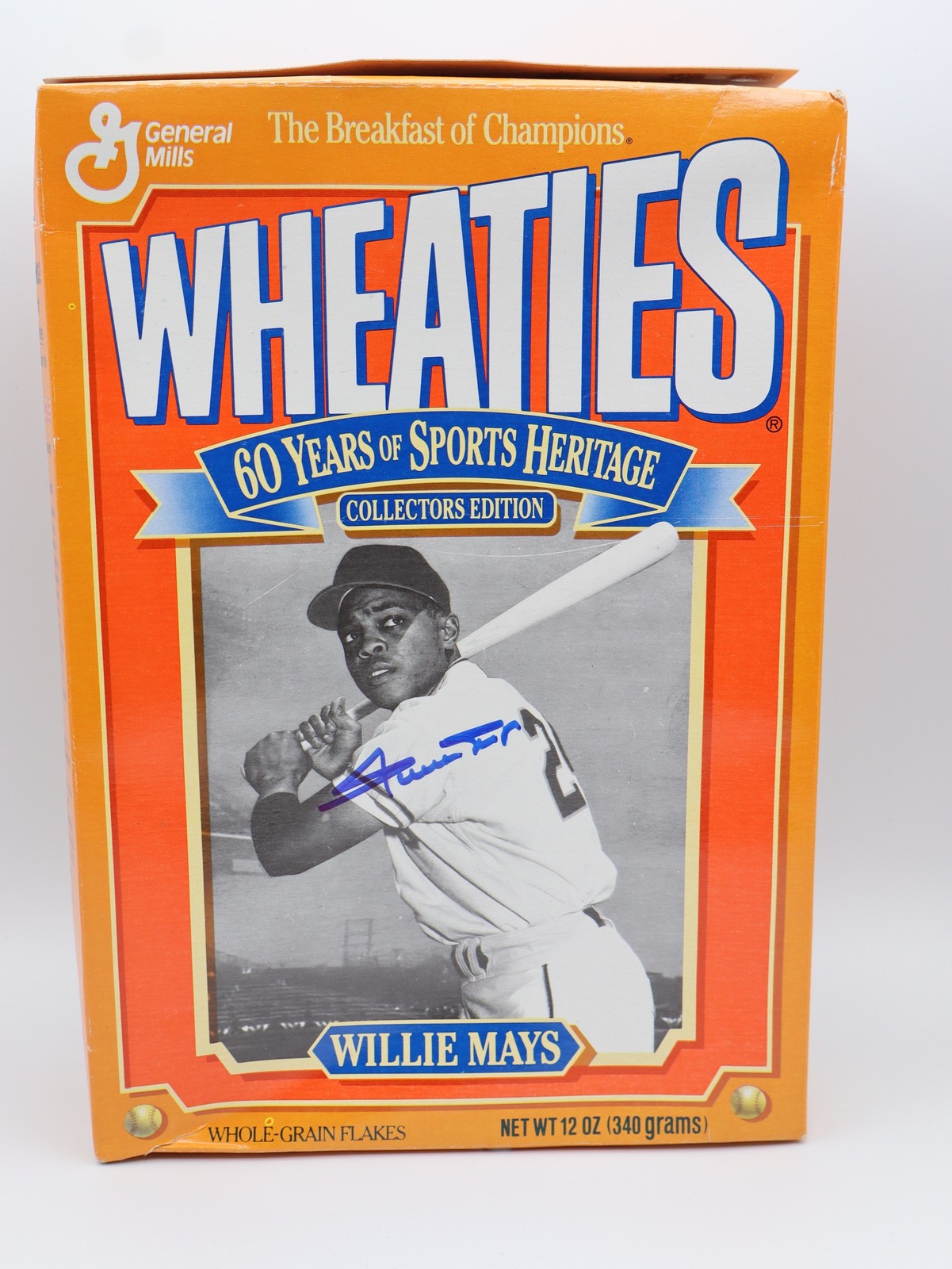 Willie Mays Signed Cereal Box Autograph Auto PSA/DNA AE26760