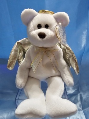 VINTAGE 2000 TY BEANIE BABY HALO II PLUSH P.E. PELLETS ORIGINAL W/TAG AND CASE