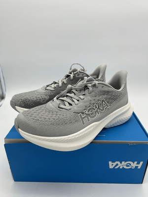 NEW Hoka One One Mach 6 Mens Size 10.5 D Running Shoes 1147790 SLBS Gray White Hoka One One Mach 6 1147790-SLBS Stardust Gray White Sneaker  main image 4