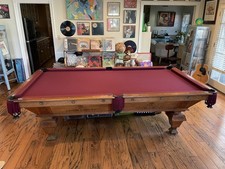 1891 Brunswick Antique Rosewood 8-foot “Birdseye Popular” Pool Table