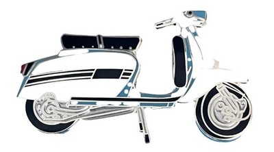 UK Fred Perry Mods Pin Anstecker, Paul Weller, The Jam, Vespa Lambretta Quadrophenia