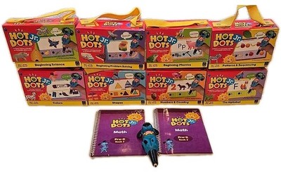 Educational Insights Hot dots Jr Lot Complete. Pre-K Math Shapes Phonics Colors