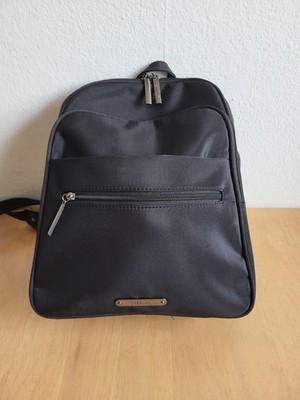 Stefano Rucksack Damen Klein Schwarz Cityrucksack Tasche Nylon Mikrofaser