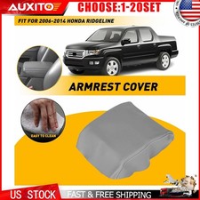 Custom Gray Leather Center Console Cover For 06-14 Honda Ridgeline Armrest 1-10x
