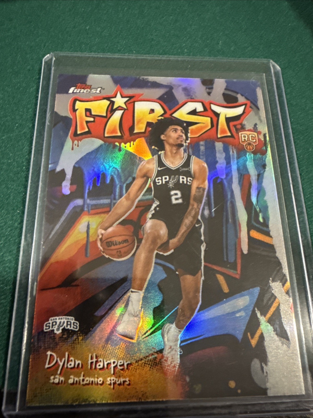 DYLAN HARPER 2025-26 TOPPS FINEST ROOKIE FIRST REFRACTOR SPURS RC Q7018