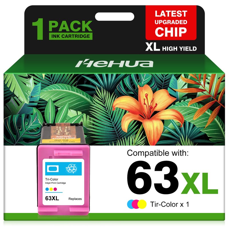63XL 1PK Ink Cartridge For HP Office Jet 3830 3836 4511 5255 ENVY 4516 4520 4528
