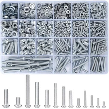 1080 Pcs Screws Bolts & Nuts Assortment Kit Metric Machine Pan Head Hex Phillips