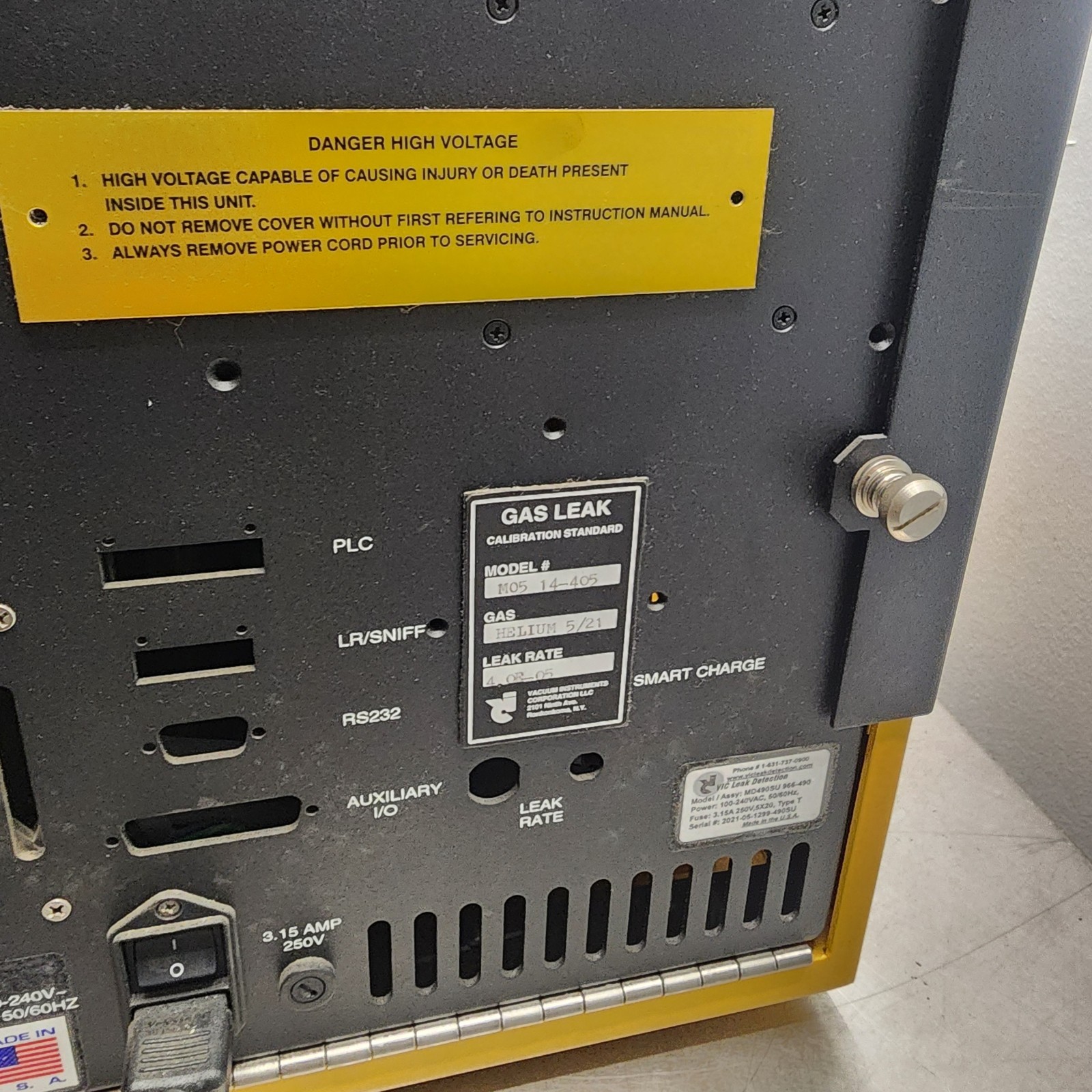 VIC MD-490S Helium Leak Detector Tester Pfeiffer Hipace 80 & TC110