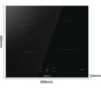 Hisense HI6401BSC Built-in 60cm Induction Hob Ceramic Glass Panel, Child Lock