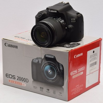Canon EOS 2000D 24.1MP DSLR & 18-55mm EF-S IS II Lens - Shutter Count:6156 (U)