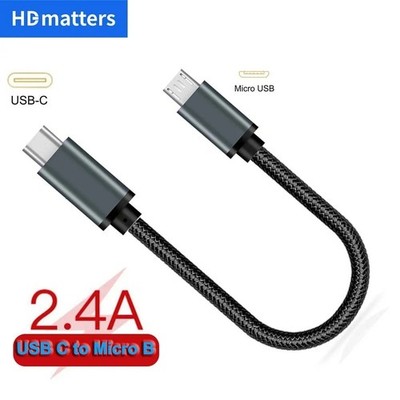 Kurzes USB C auf Micro USB Kabel USB-C Typ C auf Micro B USB 2.0 OTG Daten Ladegerät 