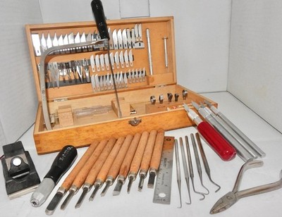   CLASSIC VINTAGE X-ACTO #87 KIT CARVING/MODELING/WOOD WORK +EXTRAS USA  