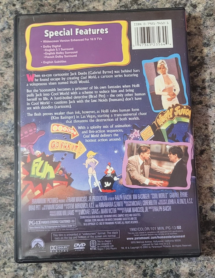 Cool World 1992 (2003 DVD) Brad Pitt Rare NEVER TRUST STOCK PHOTOS - Image 2 of 3