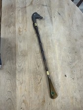 Vintage Italy Luxury Horse Head Shoehorn Long Handle Bamboo Style 22"