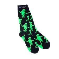 RIPNDIP "Alien Dance Party" Crew Socks Black Sock