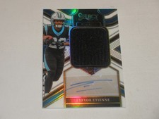 2025 Panini Select White Prizm RPA Jumbo Patch Auto #TEE Trevor Etienne 33/75 RC