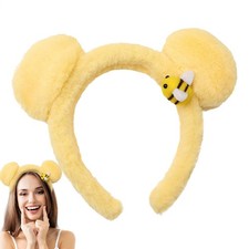 Bear Ears Headband Cute Cartoon Yellow Bee Girl Headband Home Party Headgear