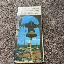1960s Tourism Maps Of Jerusalem And Jordan Brochure Folded Pamphlet Holy Land