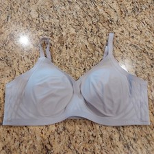 HONEYLOVE Bra Size 1X Gray Removable Pads Wireless Convertible Boned Adj Strap