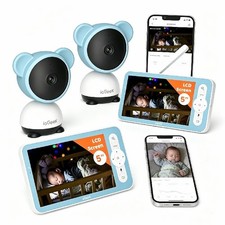 2-pack 5" Display WiFi 1080P Security Camera Baby Monitor Night Vision,For baby