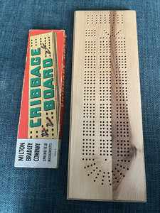 2 Collectible Cribbage Boards-Milton Bradley and Maine State Prison Shop