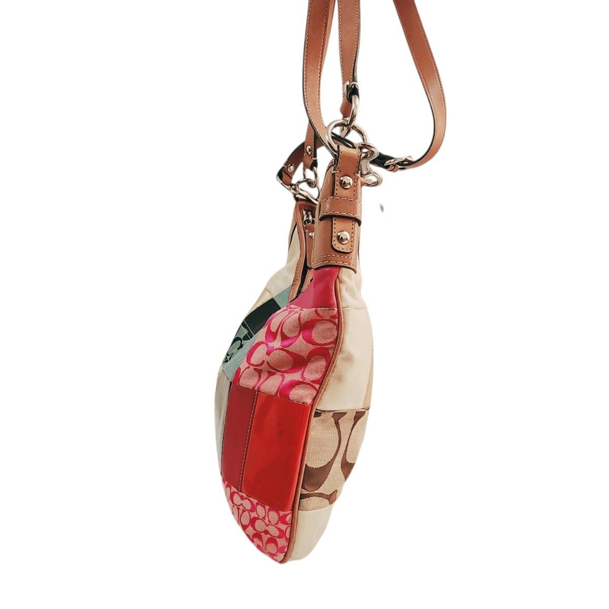 COACH Patchwork Pattern Shoulder Bag 2way Signatu… - image 8