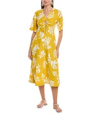 Marella Molise Linen-Blend Midi Dress Women's