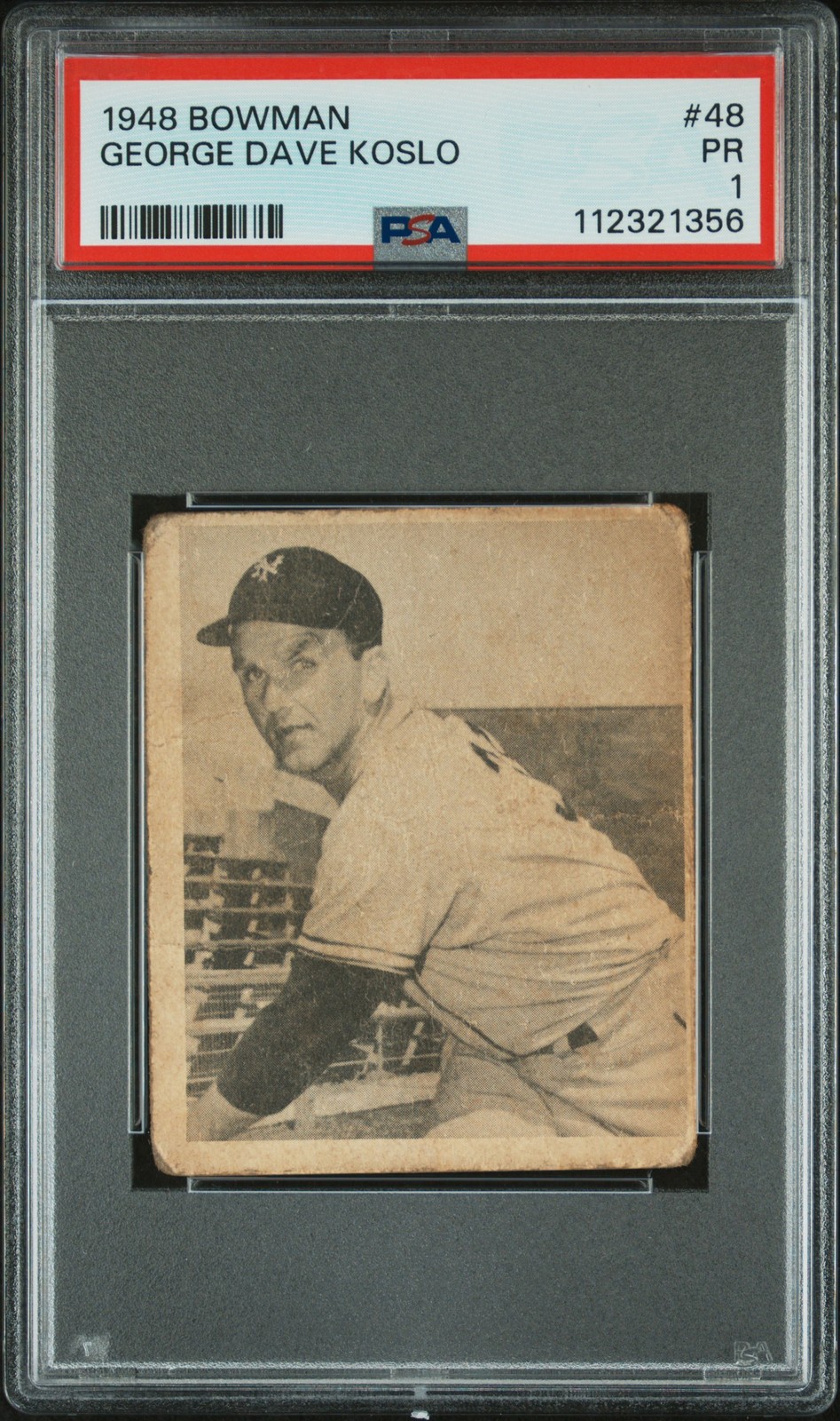 1948 BOWMAN #48 GEORGE DAVE KOSLO PSA 1