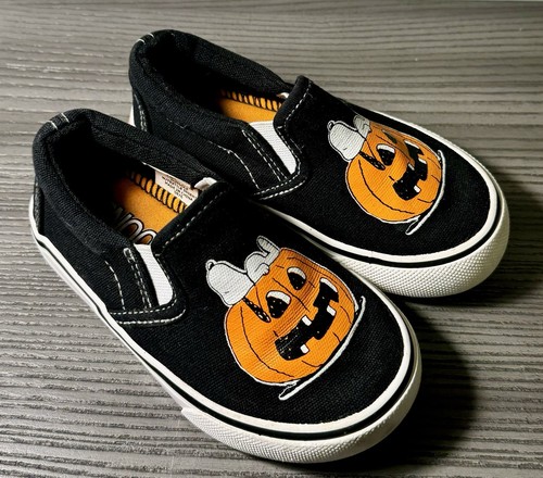 PEANUTS SNOOPY HALLOWEEN Slip On TENNIS SHOES Toddler Size 6