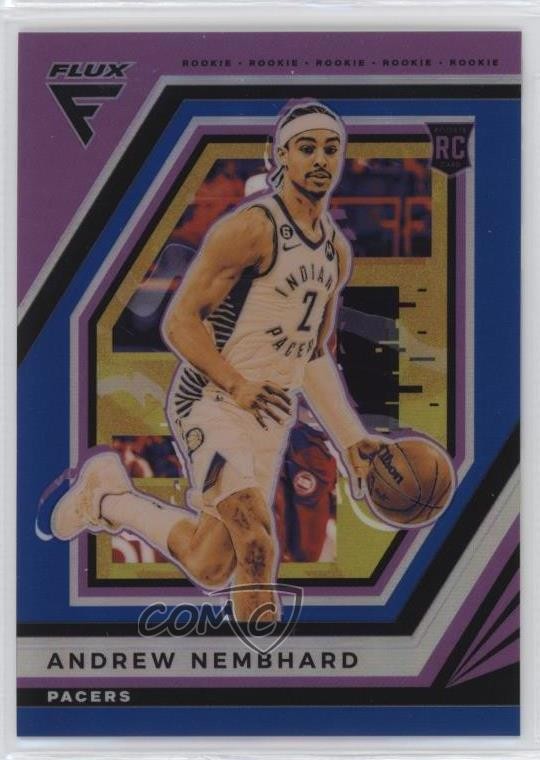 2022-23 Panini Flux Rookies Blue Prizm 47/99 Andrew Nembhard #244 Rookie RC ne1