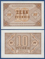 BUNDESKASSENSCHEIN  10 Pfennig (1967) Kassenfrisch / UNC  Ro.315